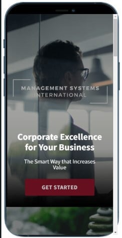 Starting Page To Msi'S App For Corporate Excellence
