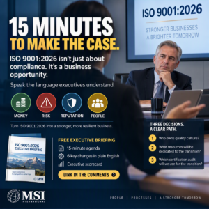 ISO 9001:2026 executive briefing