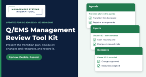 Q/EMS Management Review Tool Kit for ISO 9001:2026 and ISO 14001:2026